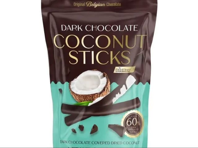 Beemax Dark Chocolate Covered Coconut Sticks 3.5oz - 12ct.